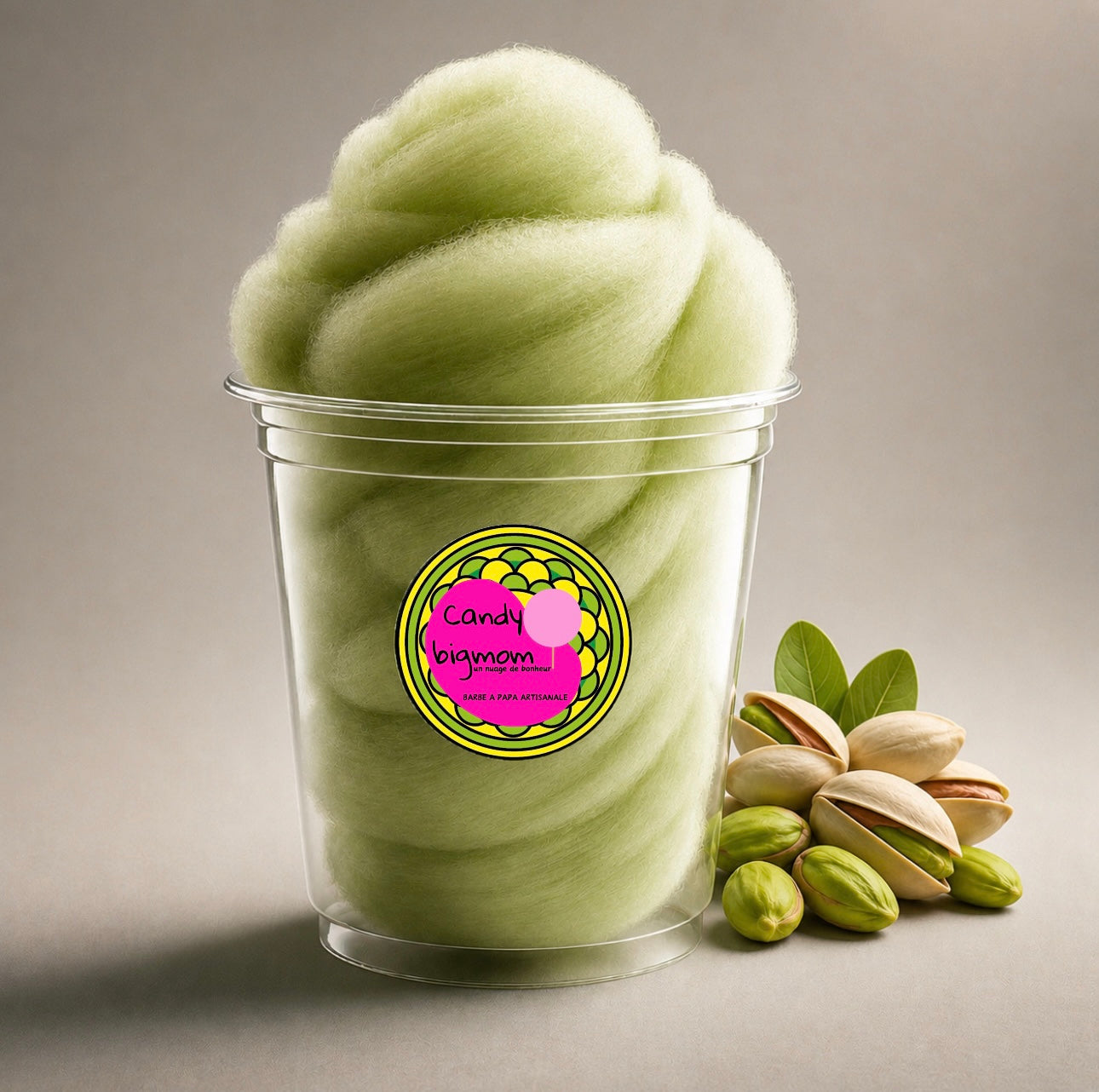 Grossiste Barbe a papa en Pots: Goût Fraise,Banane,Myrtille,Fruits rouge,pistache